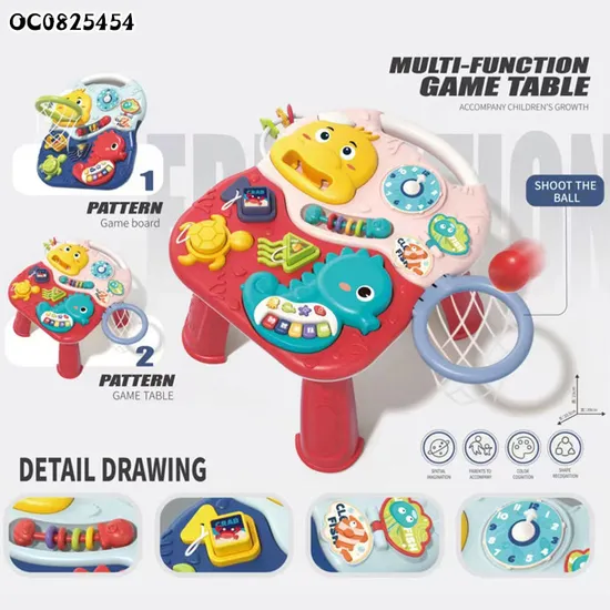 Wholesale Childhood Interactive Education Montessori Baby Basketball Hoop Electronic Game Table Toy