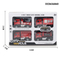 Wholesale Construction 4 Pieces Red Pullback Model Toy Car 1: 64 Plastic Fire Engine Truck Toy Set
