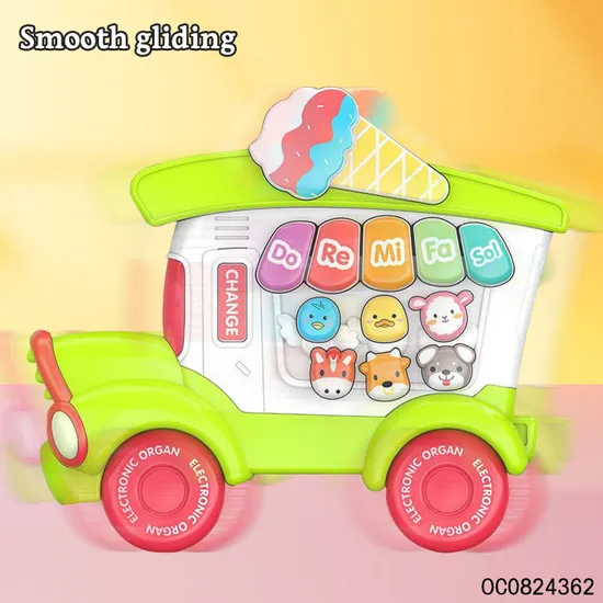 Wholesale Montessori Cartoon Ice Cream Keyboards Music Electronic Piano Baby Musical Instruments Toys