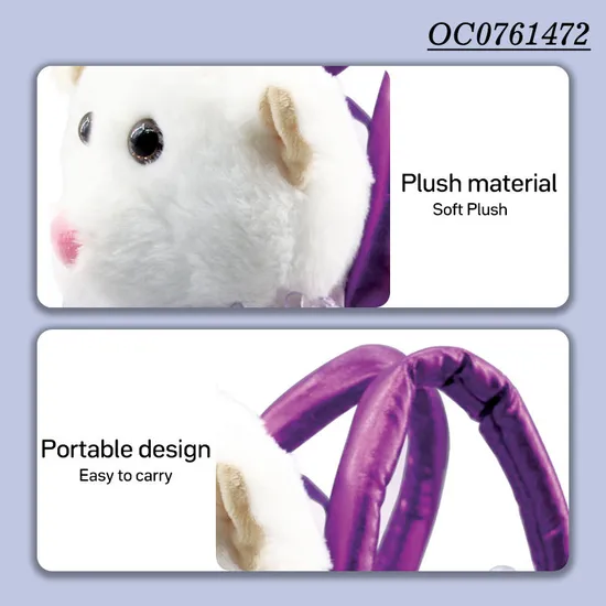 Wholesale Children High Quality Baby Cute Soft Handbag Cat Stuffed Animal Plush Toy for Kids