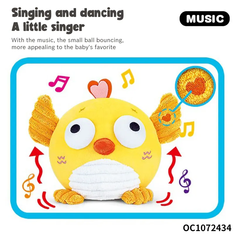 Wholesale Electronic Dancing Walking Learning Sea Animals Plush Toys for Baby