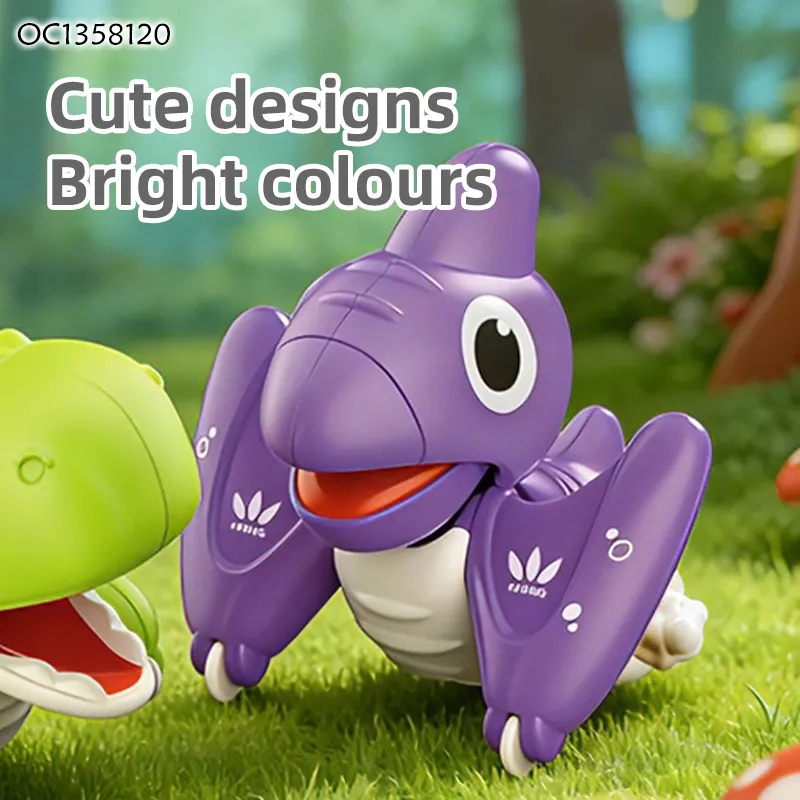 Wholesale Gift Animalcustom Plastic Walking Wind up Cartoon Dinosaur Truck Toy