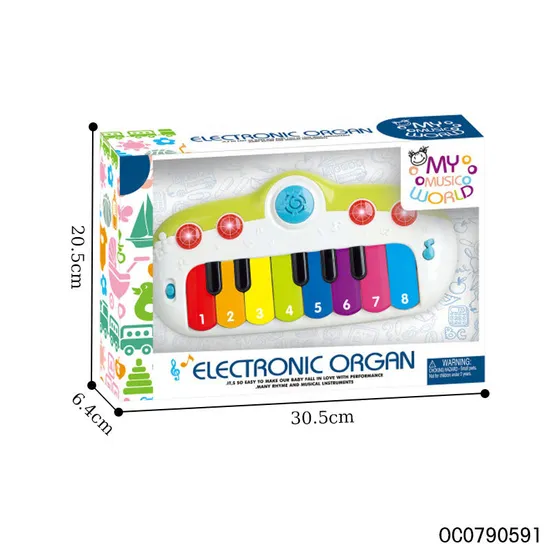 Wholesale Montessori Piano Kids Creative Musical Instrument Electronic Organ Rainbow Keyboard Toy