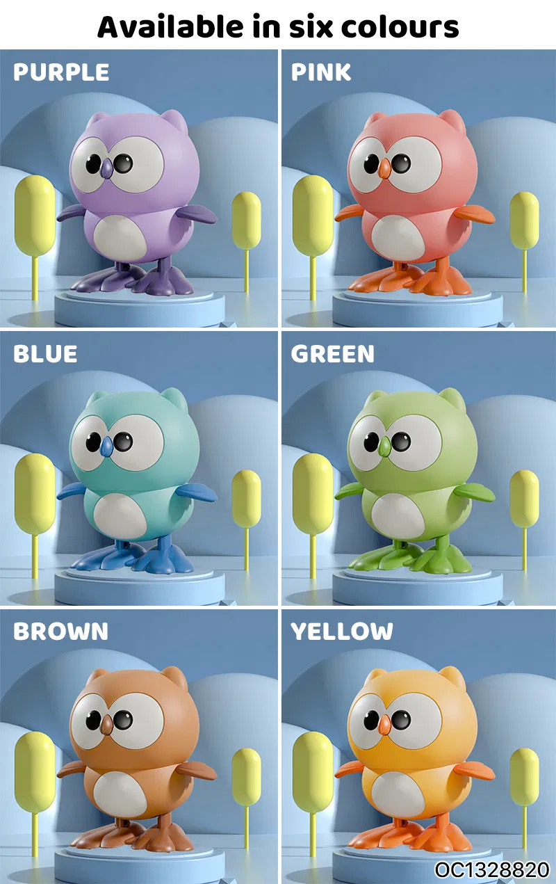 Wholesale Crawling Baby Cheap Small Toys Plastic Wind up Owl Animals Bird Toy