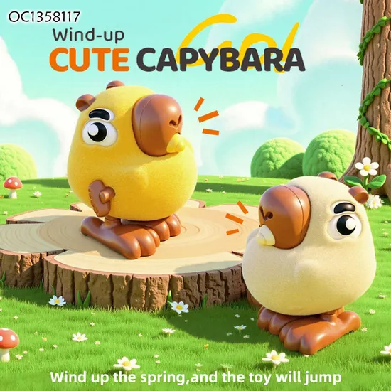 Wholesale Children Popular Hot Sale Jumping Wind up Animal Cartoon Cheap Plush Stuffy Toys
