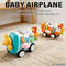 Wholesale Educational Custom Baby Sensory Toy Training Trending Musical Free Wheel Plastic Car Plane Toy for Baby
