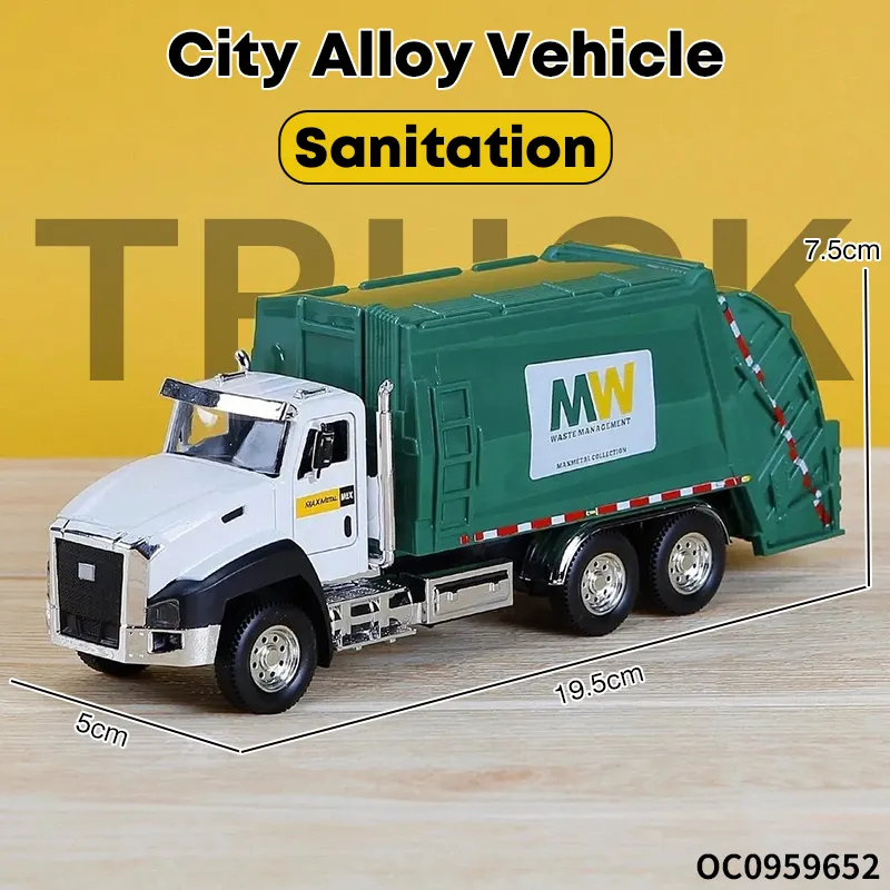 Wholesale Diecast 12PCS Metal Model Electric Truck Model 1: 50 Toys with Light Sound