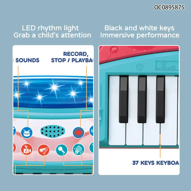 Wholesale Interactive Keyboard Electronic Piano Musical Instruments Toy Music Electronic Organ