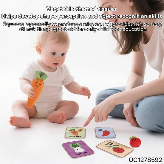Wholesale Children Learning Plane Soft Montessori Soft Plush Vegetable Stuffed Toy