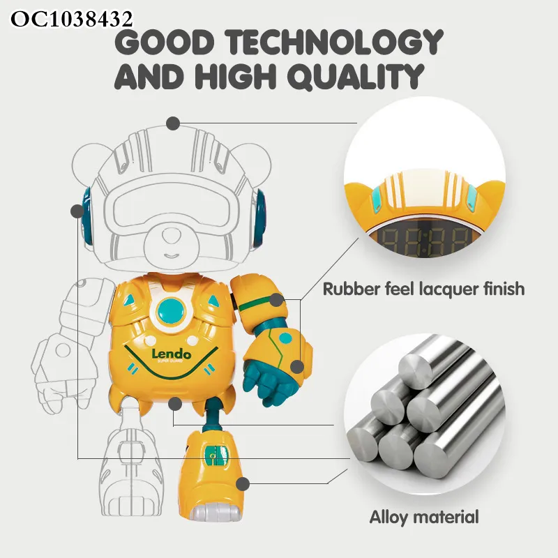 Wholesale Smart Alarm Clock Educational Interactive Intelligent Robot with Light Sound and Touch Sensing