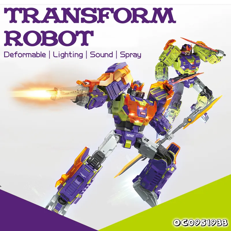 Wholesale Plastic Transforming Play Electronics Custom Intelligent Smart Robot with Light and Music