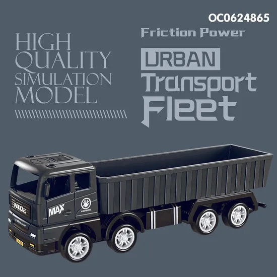 Wholesale Miniature Construction Model 8 Pieces Model Friction Transport Car Toy Truck