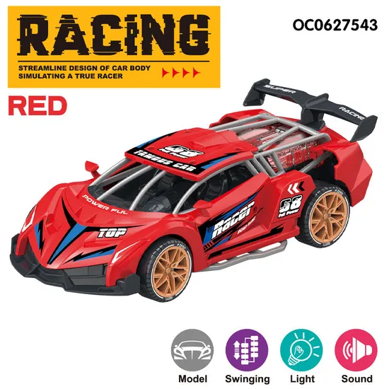 Wholesale Miniature Children's 6 PCS Friction Race Baby Toy Car for Kids with Sound Light