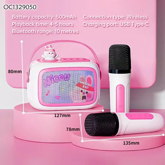 Wholesale Battery Operated Handheld Electronic Portable Speaker Kids Musical Wireless Karaoke Microphone