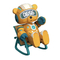 Wholesale Toy Plastic Intelligent Fashion Bear Robot Alarm Clock for Kids with Light Sound