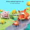 Wholesale Small Plastic Cartoon Car Pullback Friction Animal Toys for Kids
