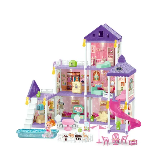 Wholesale Miniature Preschool Games DIY Craft Doll Houses Furniture for Girls
