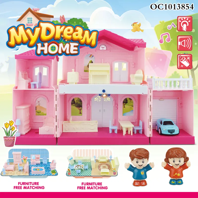 Wholesale Kids Play Funny Doll House Cute Classical DIY Mini Miniature Dollhouse