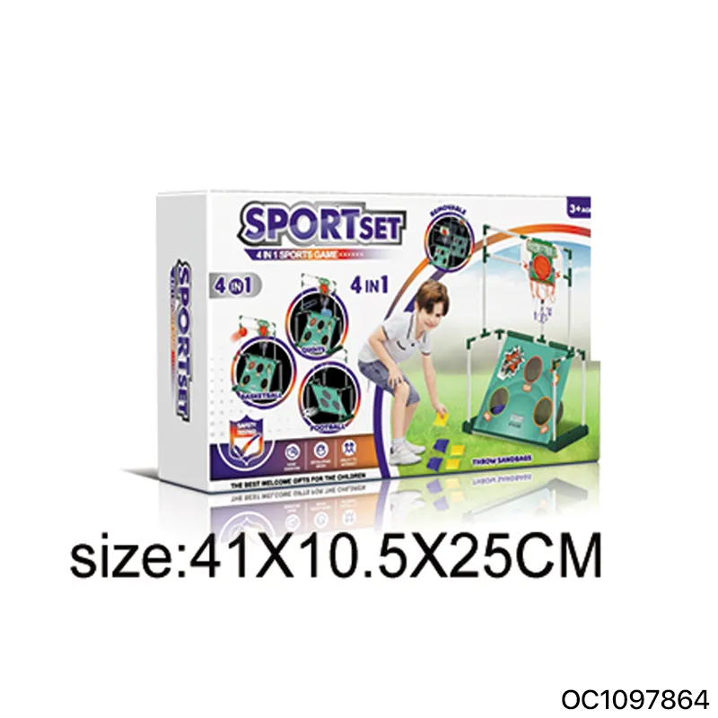 Wholesale 4in1 Toy Football and Basketball Kids Outdoor Ball Game Indoor Playground Net
