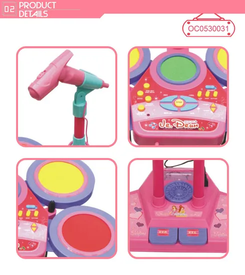 Wholesale Plastic Montessori Musical Instruments Toy Happy Drum