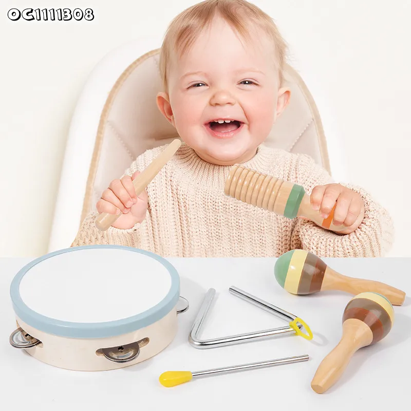 Wholesale Happy Plastic Music Instrument Set Toy Kids Educational Hand Drum