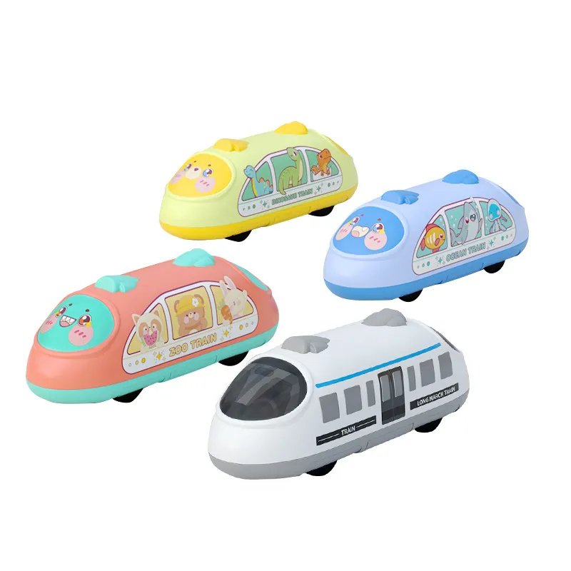 Wholesale Kids Small Toys Mini Double Pull Back Car Subway Plastic Car Model Toys