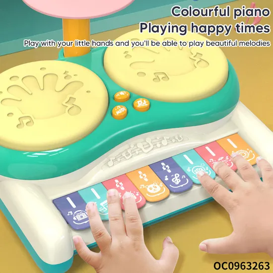 Wholesale Baby Sensory Montessori Educational Musical Instruments Battery Operated Piano Drums Set Toy