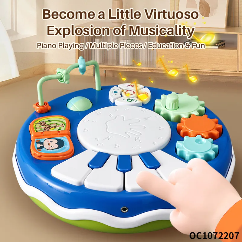 Wholesale Plastic Sensory Interactive Montessori Baby Musical Instrument Electronic Hand Drum Toys