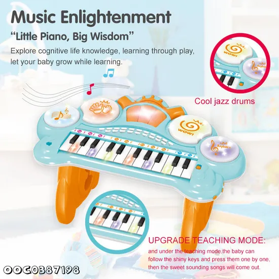 Wholesale Educational Instrumentos Musicales Electronic Plastic Musical Toys 24 Key Keyboard Piano for Kids