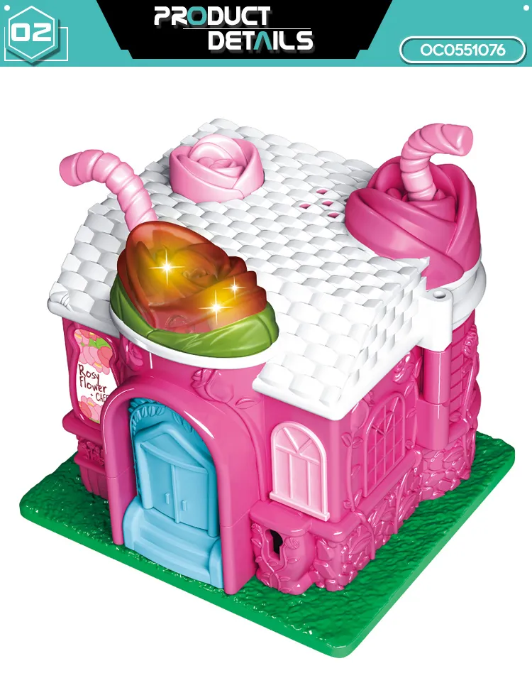 Wholesale Children Birthday Gifts Princess Doll House Kids Toys with Light Music
