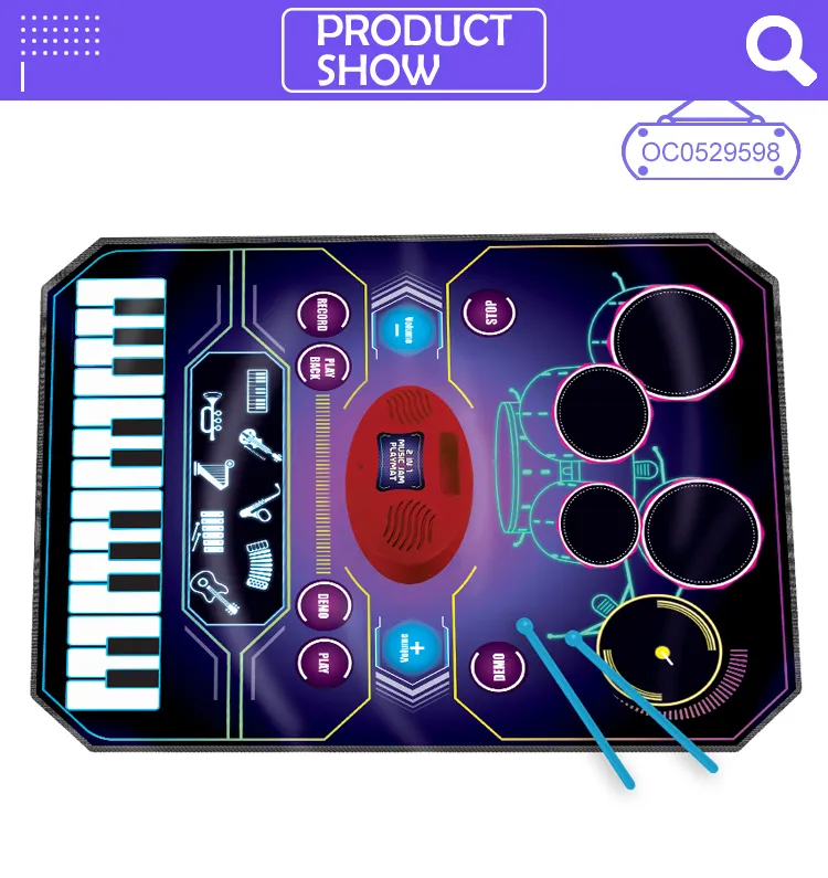 Wholesale Kids Keyboard Electronic Drumming Piano Musical Instruments Montessori Educational Drums Toy