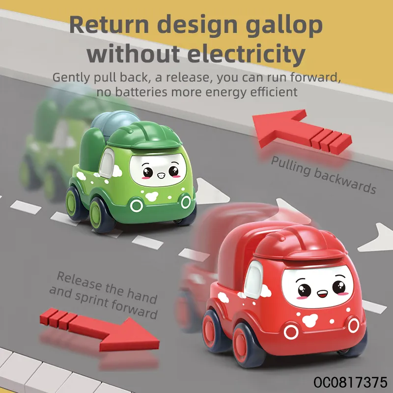Wholesale 6 PCS Little Engineer Toy Set Play Children Kids Small Pull Back Cartoon Cars