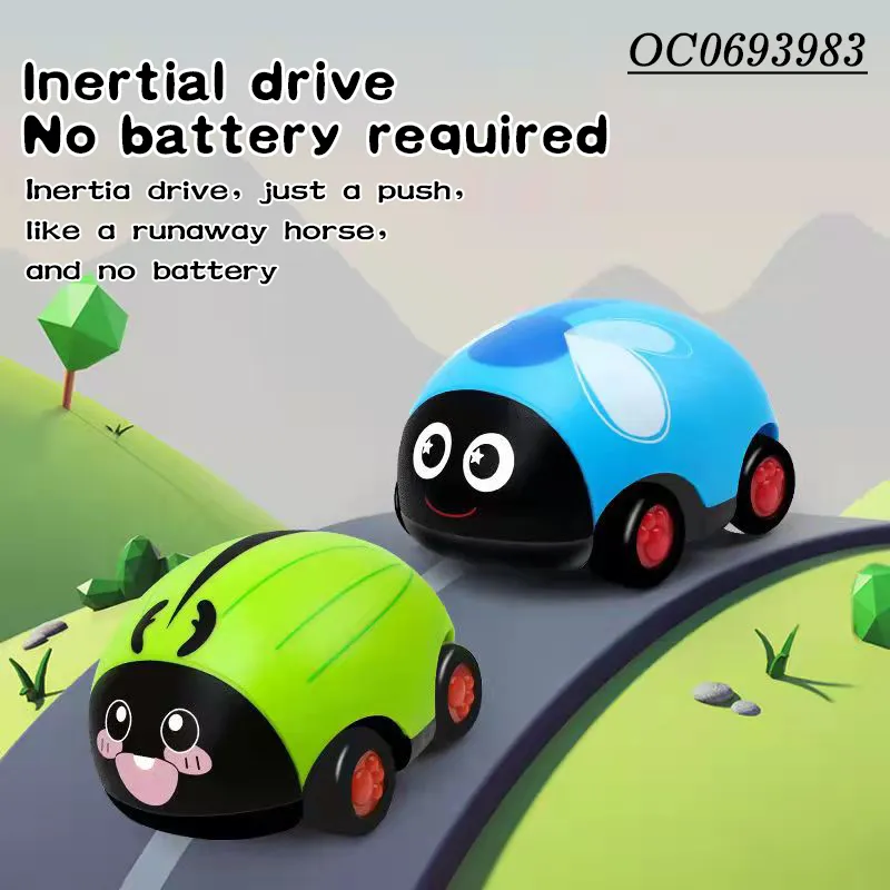 Wholesale 4 Pieces Cartoon Pull Back Cartoon Cute Small Cars Baby Toy Set for Kids