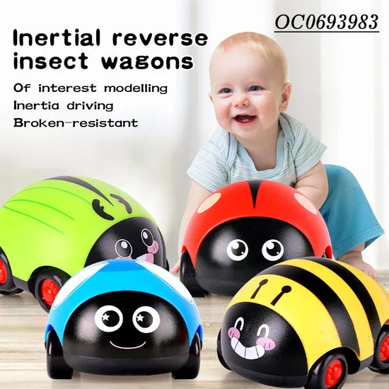 Wholesale 4 Pieces Cartoon Pull Back Cartoon Cute Small Cars Baby Toy Set for Kids
