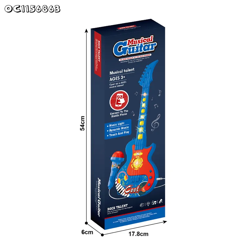 Wholesale Interactive Sensory Popular Musical Instruments Children Kids Electric Guitar Toys
