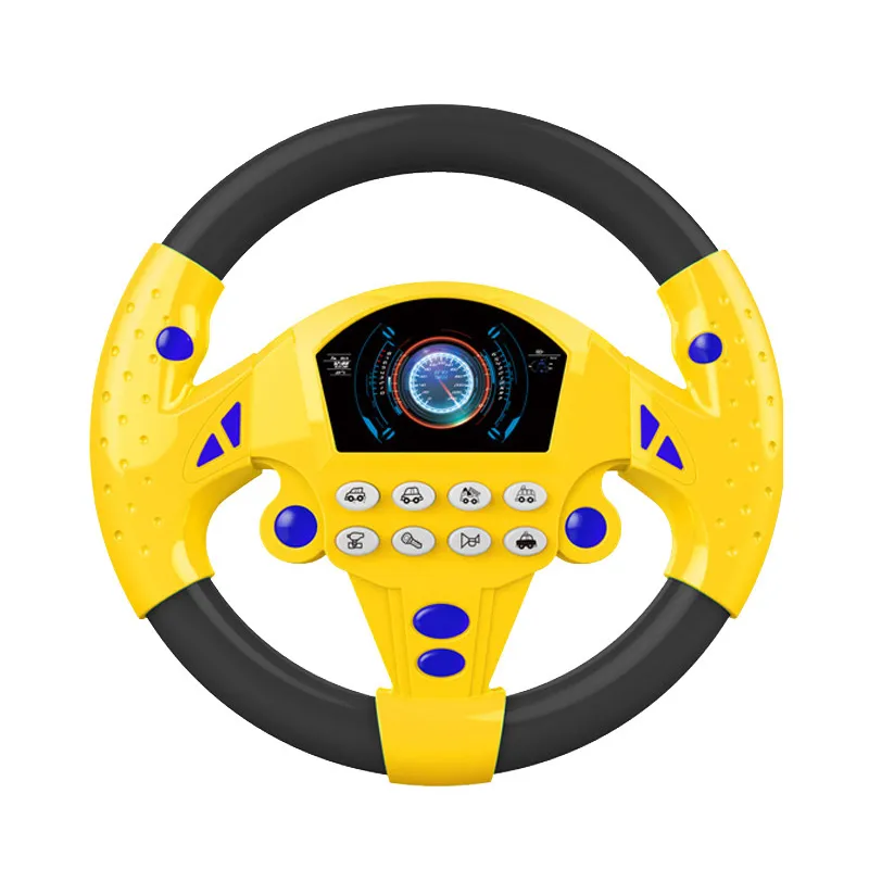 Children Educational Interactive Battery Operated Babies Games Montessori Music Steering Wheel Driving Plastic Toy
