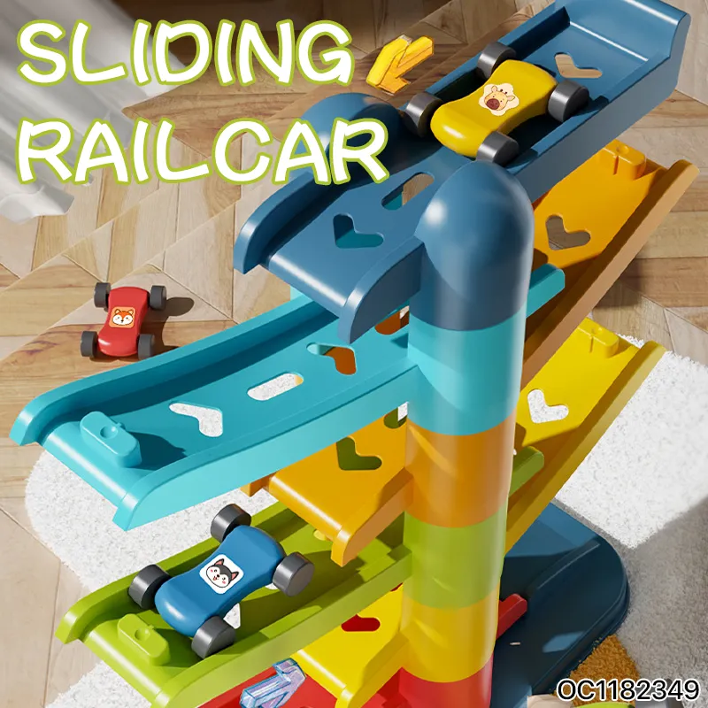 Early Educational Toys Eye Hand Coordination New Baby Sliding Car Track Assembly Toy for Baby
