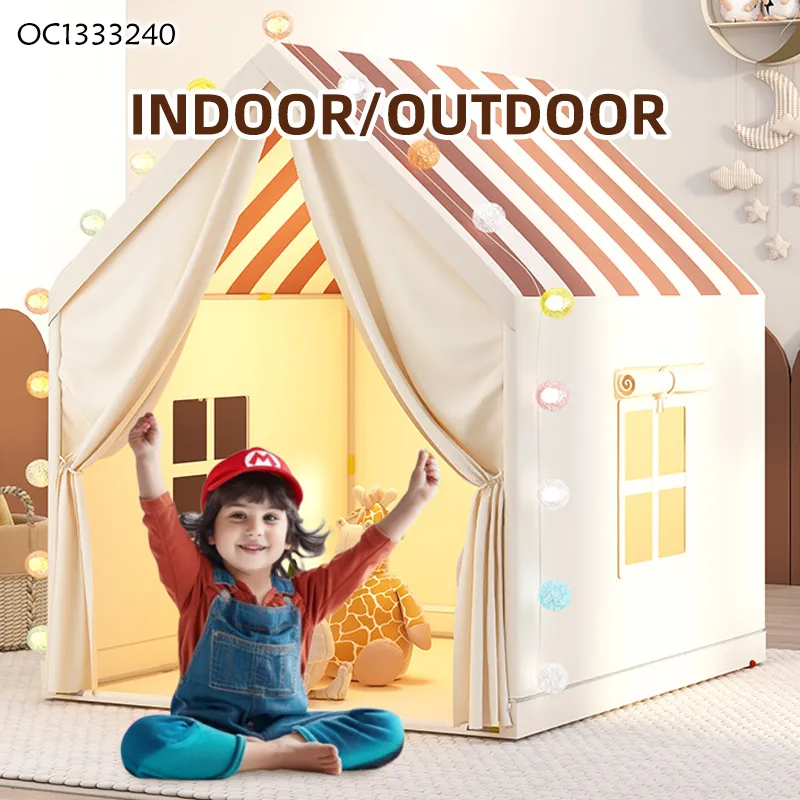 Wholesale Indoor Children Plastic Baby Role Indoor Playground for Kids Camping Playhouse with LED Light