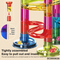 Flashing Slide Ball Track Transparent Big Building Block Marble Run Toy for Kids