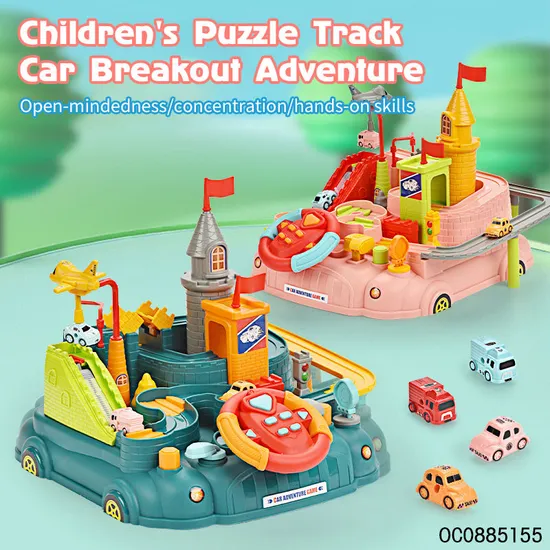 Electronic Board Game Kids Race Tracks for Boys Car Adventure Time Toys with Mini Cars