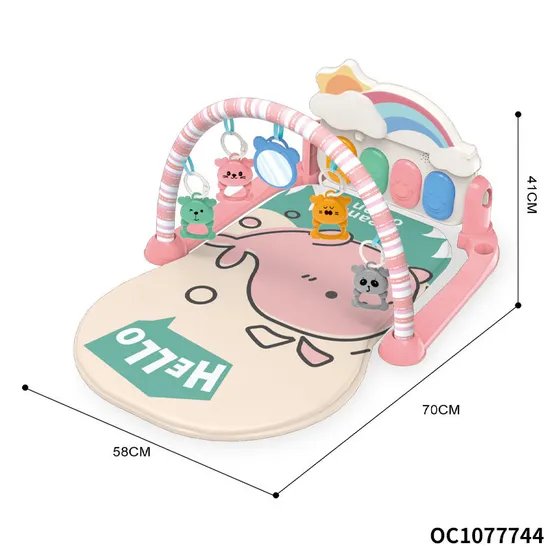 Musical Piano Gym Baby Activity Exercise Music Safe Soft Play Mat Crawling Foldable Waterproof Baby Sleeping Mat