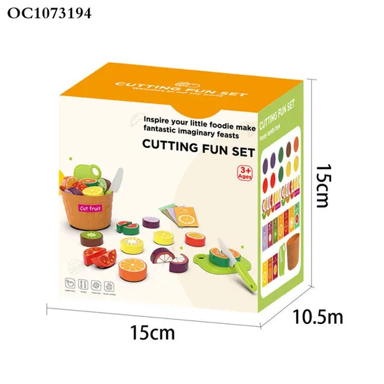 Wholesale Pretend Play Fruit and Vegetable Cutting Educational Cognitive Kitchen Set Toy for Kids