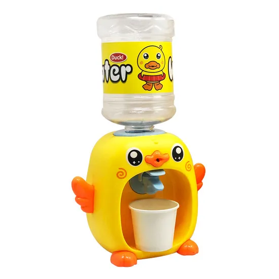 Wholesale Cartoon Duck Drinking Game Household Appliances Children Mini Water Dispenser Children's Plastic Kitchen Toy