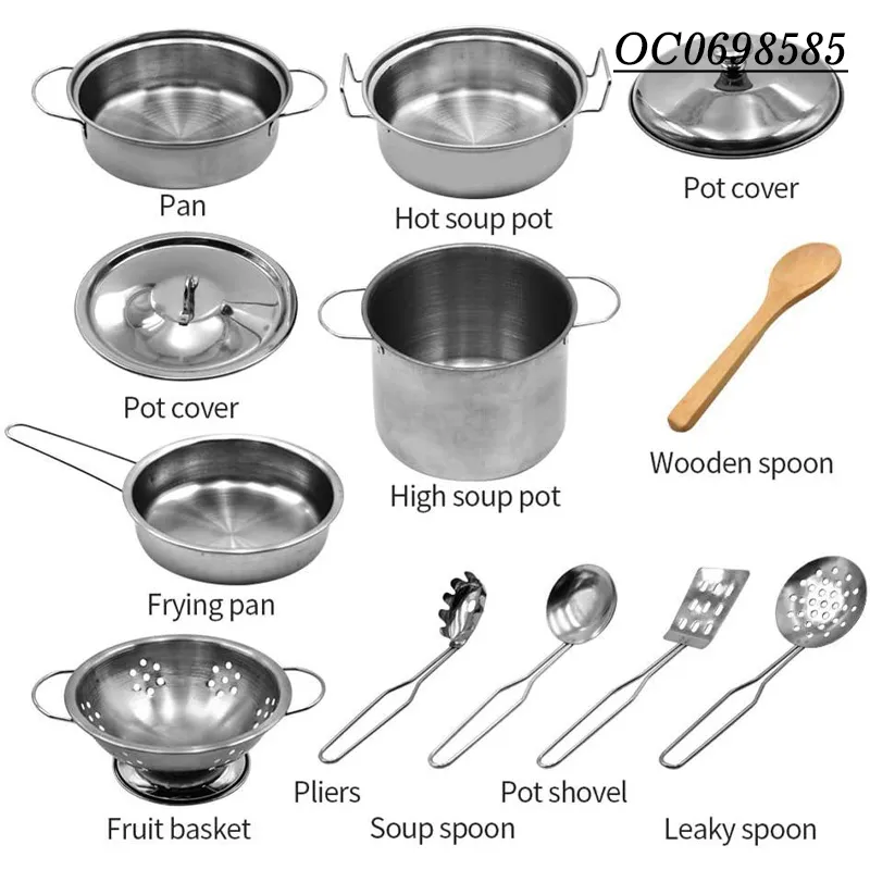Wholesale Best Kids Girls Toys Steel Kitchen Tool Cooking Set Vegetable Fruit Food Toys
