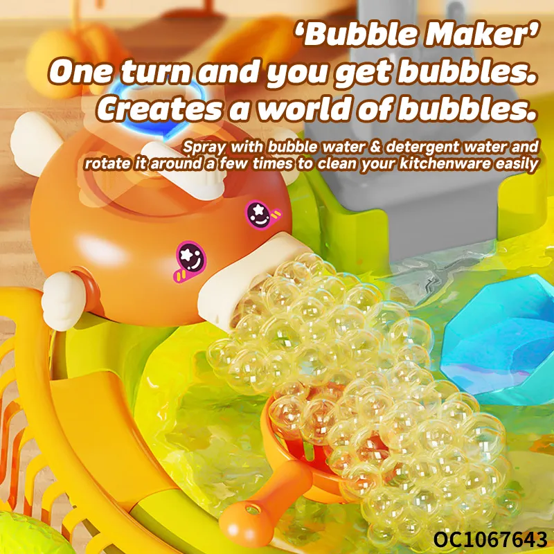 Wholesale 2in1 Pretend Play Washing Equipments Swimming Fish Water Play Table Bath Toys for Kid Hot Selling Summer