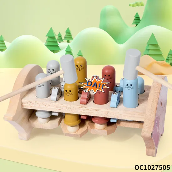 Wholesale 2in1 Wooden Montessori Educational Wooden Fishing Fish Game Board Toy