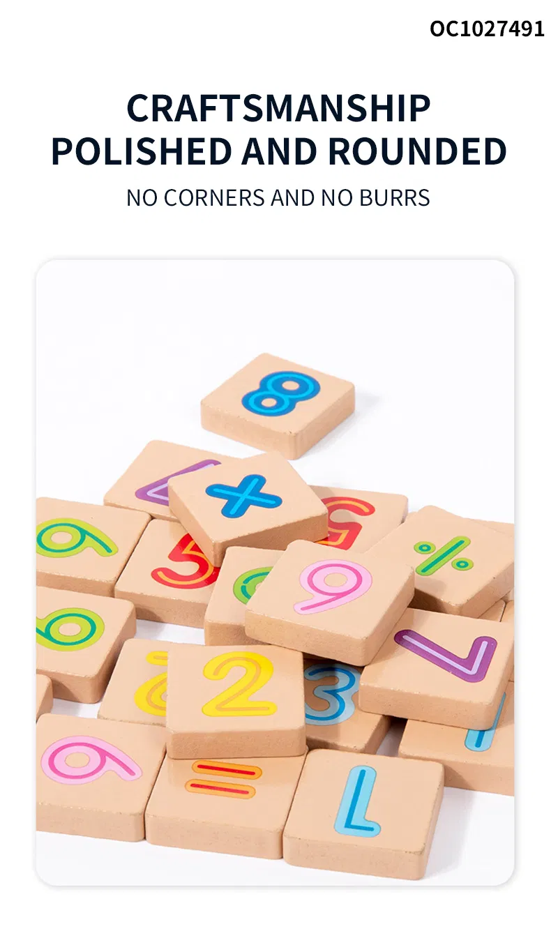 Montessori Wooden Jigsaw Puzzle Early Educational Board Animal Math Number Toy for Kids Cognition Matching &amp; Counting Puzzle