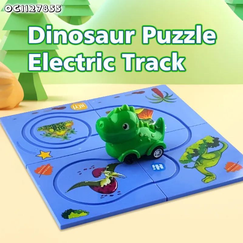 Dinosaur Car 3D Animal Traffic Jigsaw Puzzle Printing Small Board Game Cognitive Montessori Toy for Kids with Custom Logo
