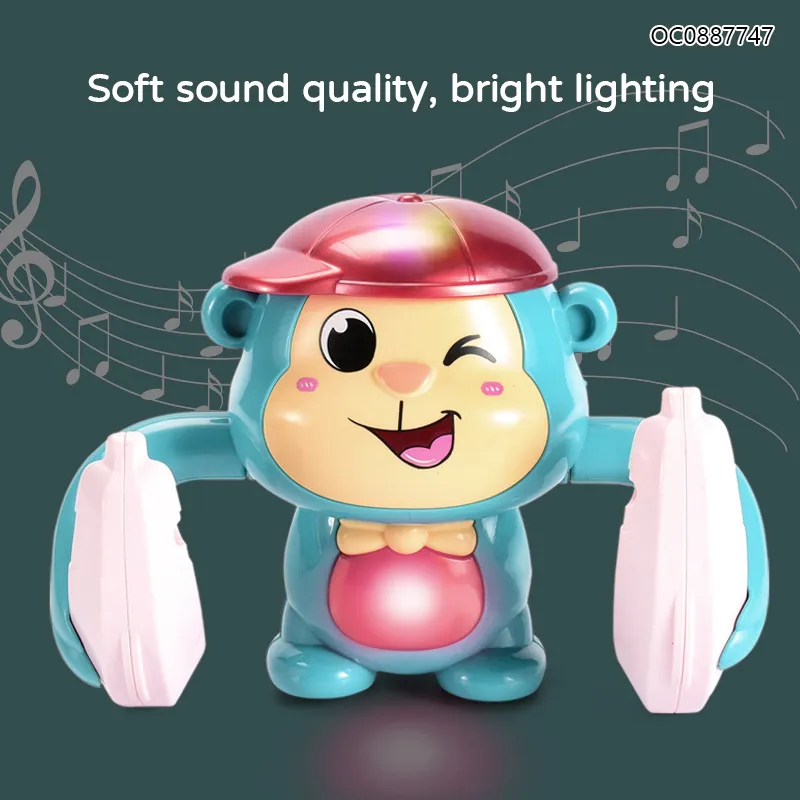 Wholesale Electric Children Musical Walking Animal Battery Operated Plastic Animal Monkey Toys