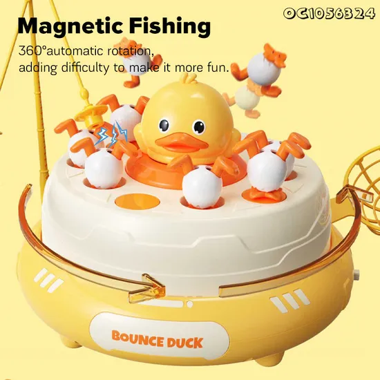 Wholesale Montessori Electric 360 Degree Battery Operated Fishing Table Game Machine for Kids